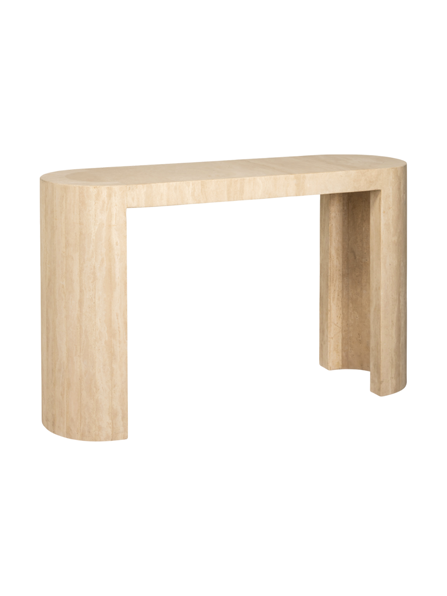 
Large Designer Console Table "Biltmore", made of Italian Travertine Stone