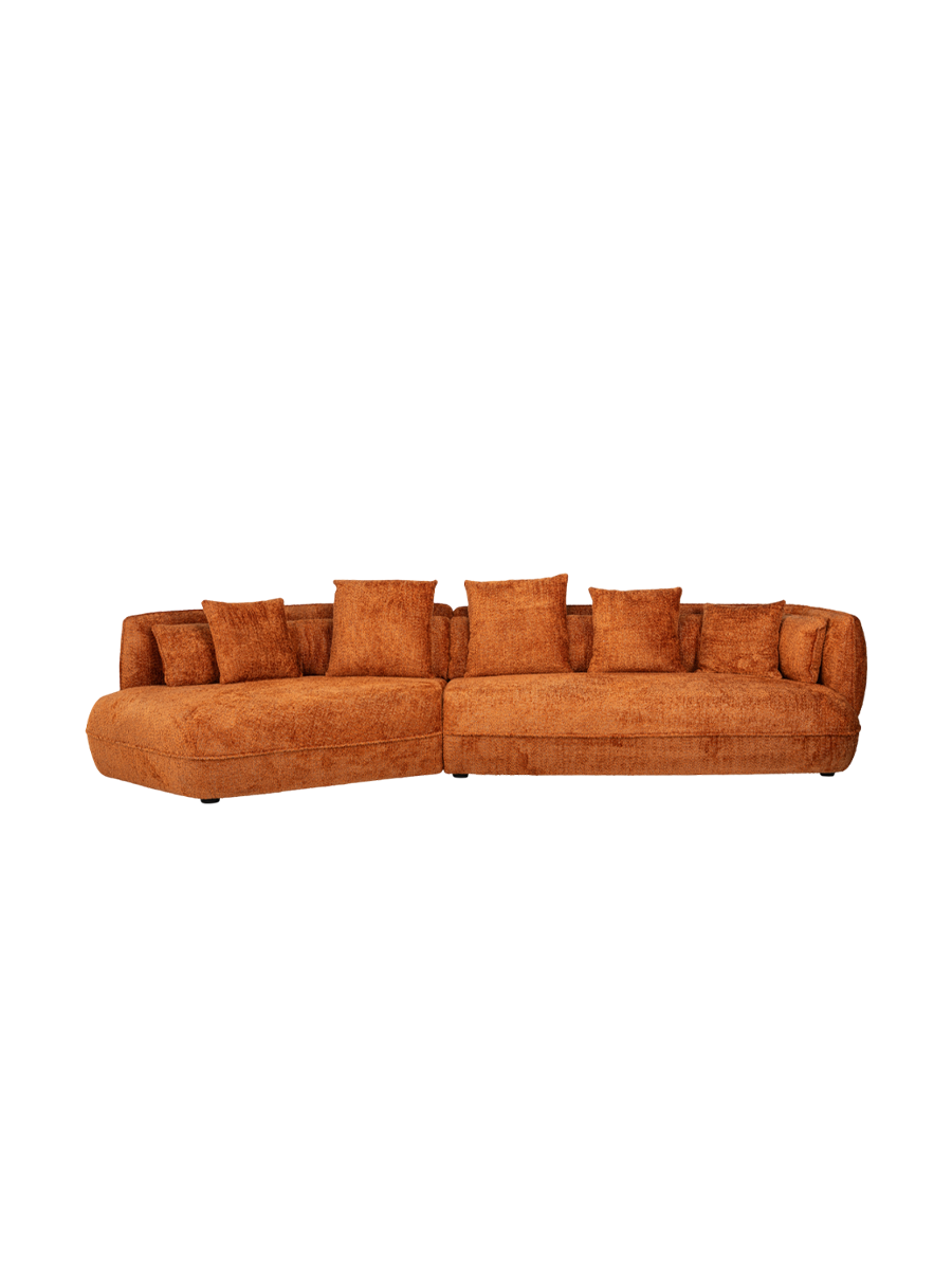 
Grosses abgerundetes Design Sofa „Rodina“, Lovely Pumpkin