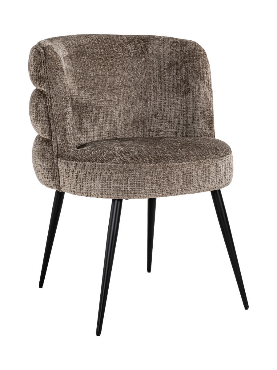 
Hochwertiger Design Esszimmerstuhl „Stella“ - Stone Chenille