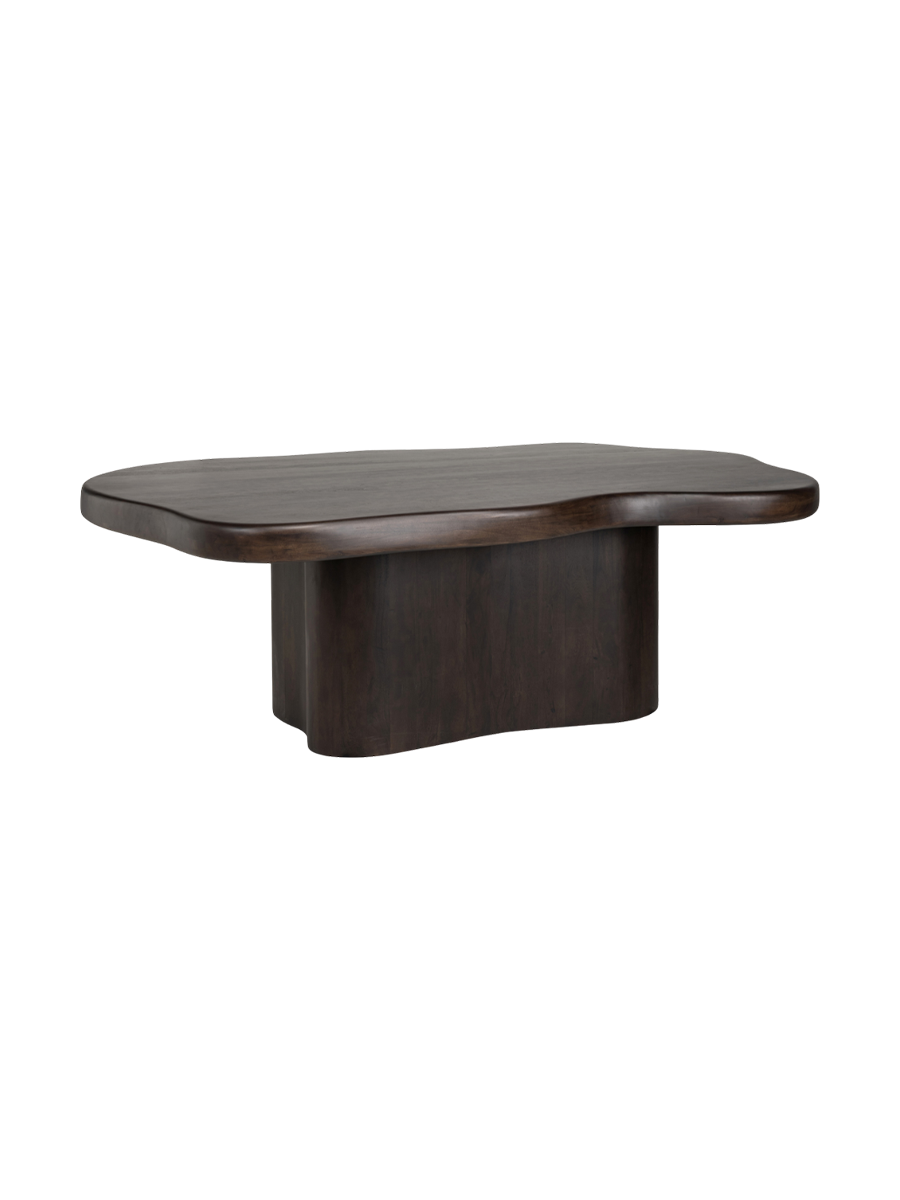 
Massivholz Design Esstisch „Sherman“ mit organischer Form, 230 x 139 cm