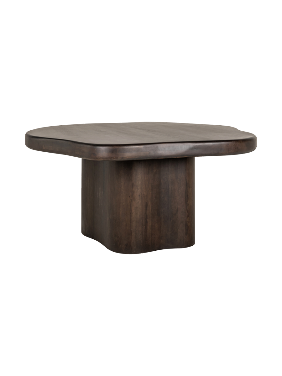 
Table à manger design en bois massif « Sherman » de forme organique, 152 x 152 cm