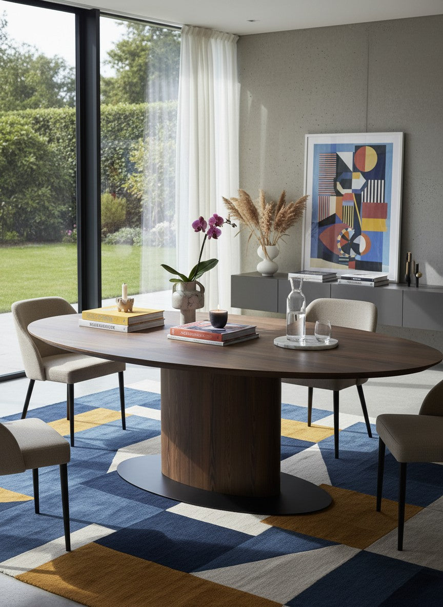 
Large Design Dining Table "Kingston", Various Sizes - 240 x 110 cm / Oak Brown