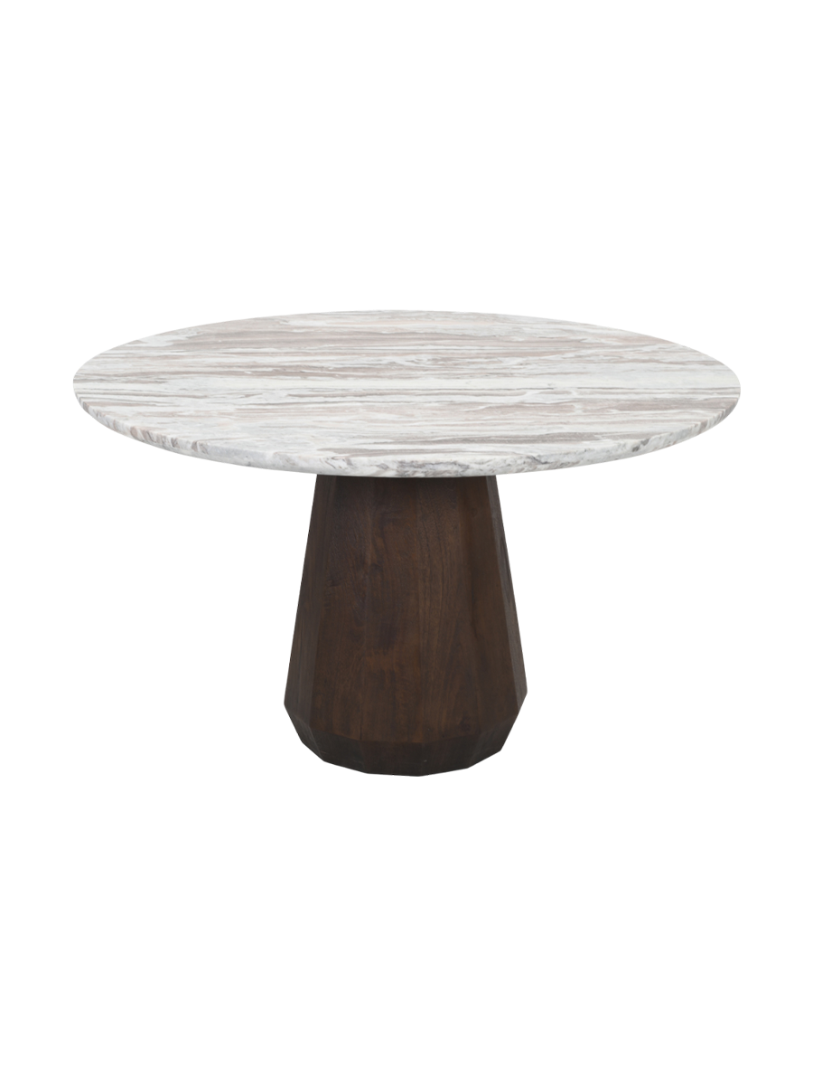 
Tavolo da pranzo dal design marmoreo «Oberoy» Ø 130 cm