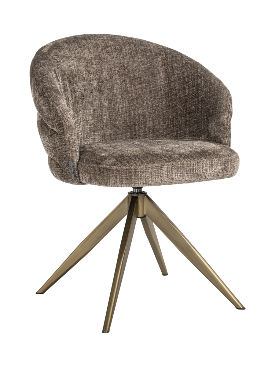 
360° Swivel Designer Armchair "Zendaya" - Stone Beige