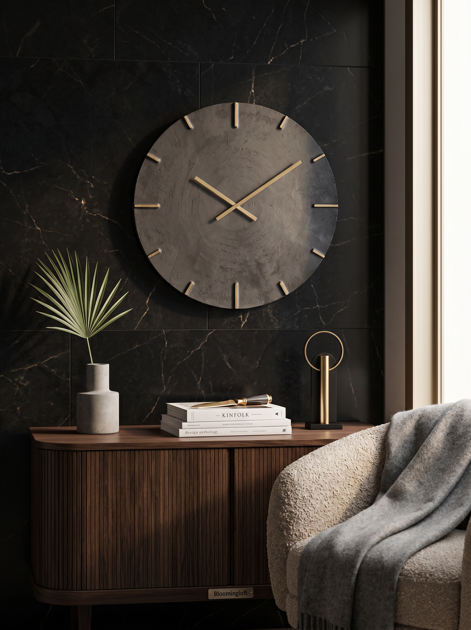 
Grosse Design Wanduhr „Bilal“ Ø 74 cm