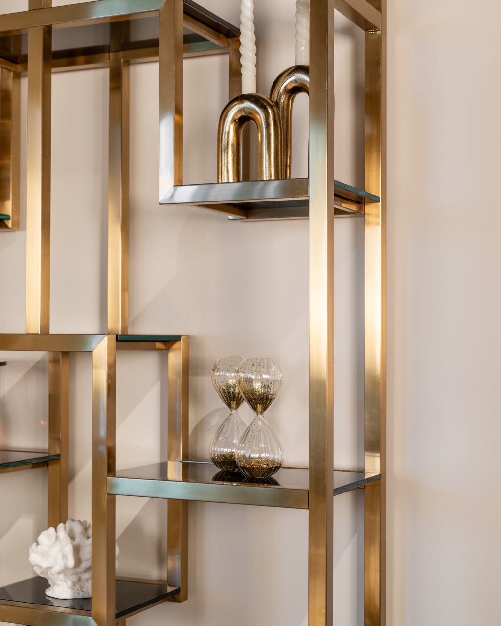 
Vetrina di design «Magnus», diverse dimensioni - 29 × 108 × 230 cm / Oro spazzolato