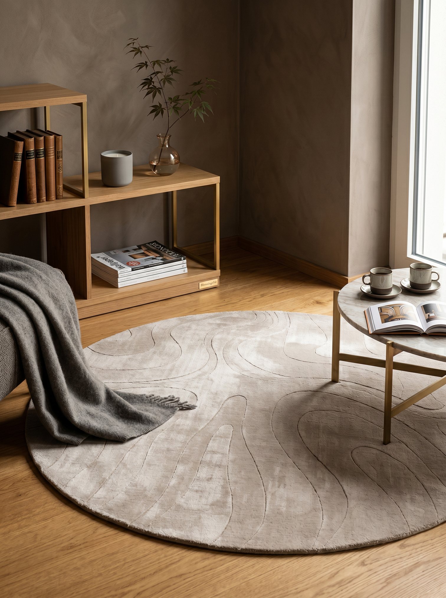 
Tapis en viscose de haute qualité « Adison » Ø 260 cm