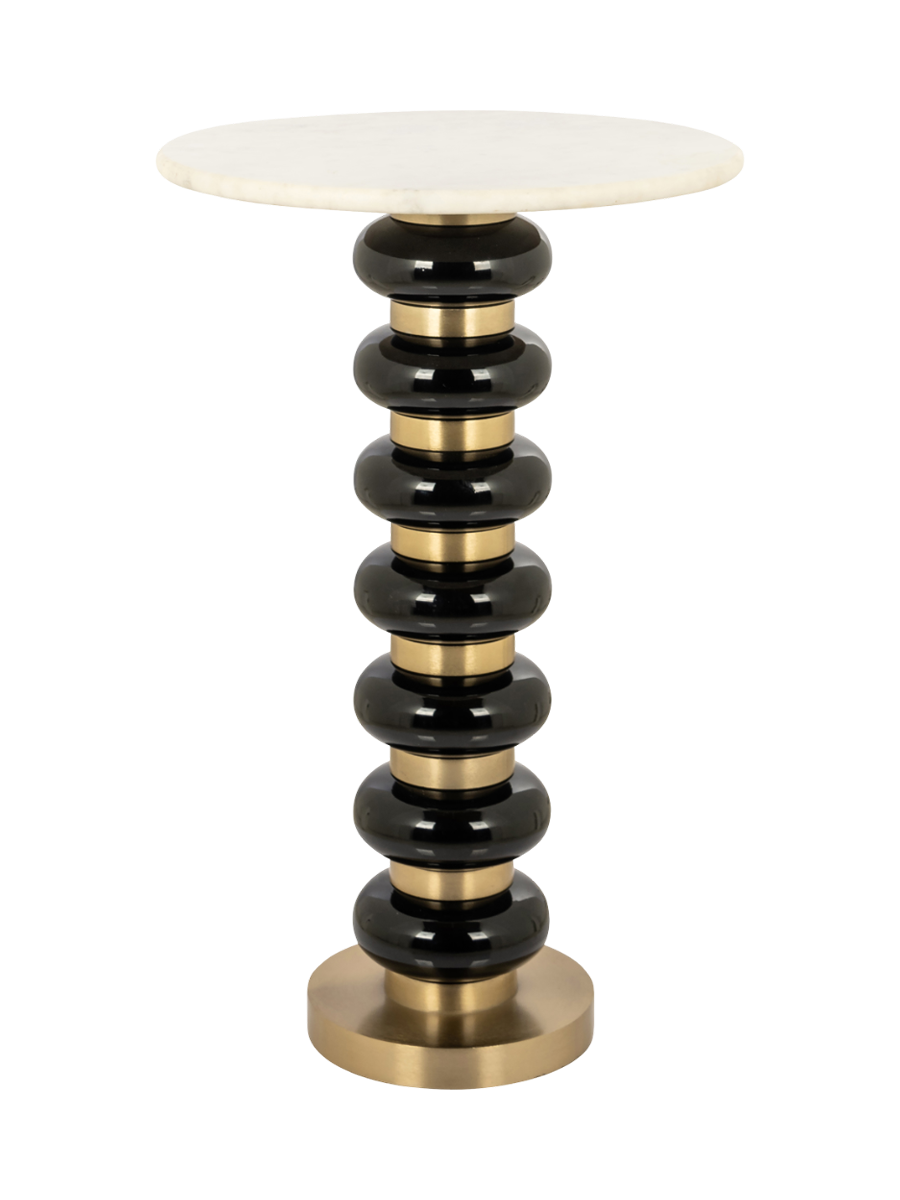 
"Barbara" Designer Marble Side Table - Black