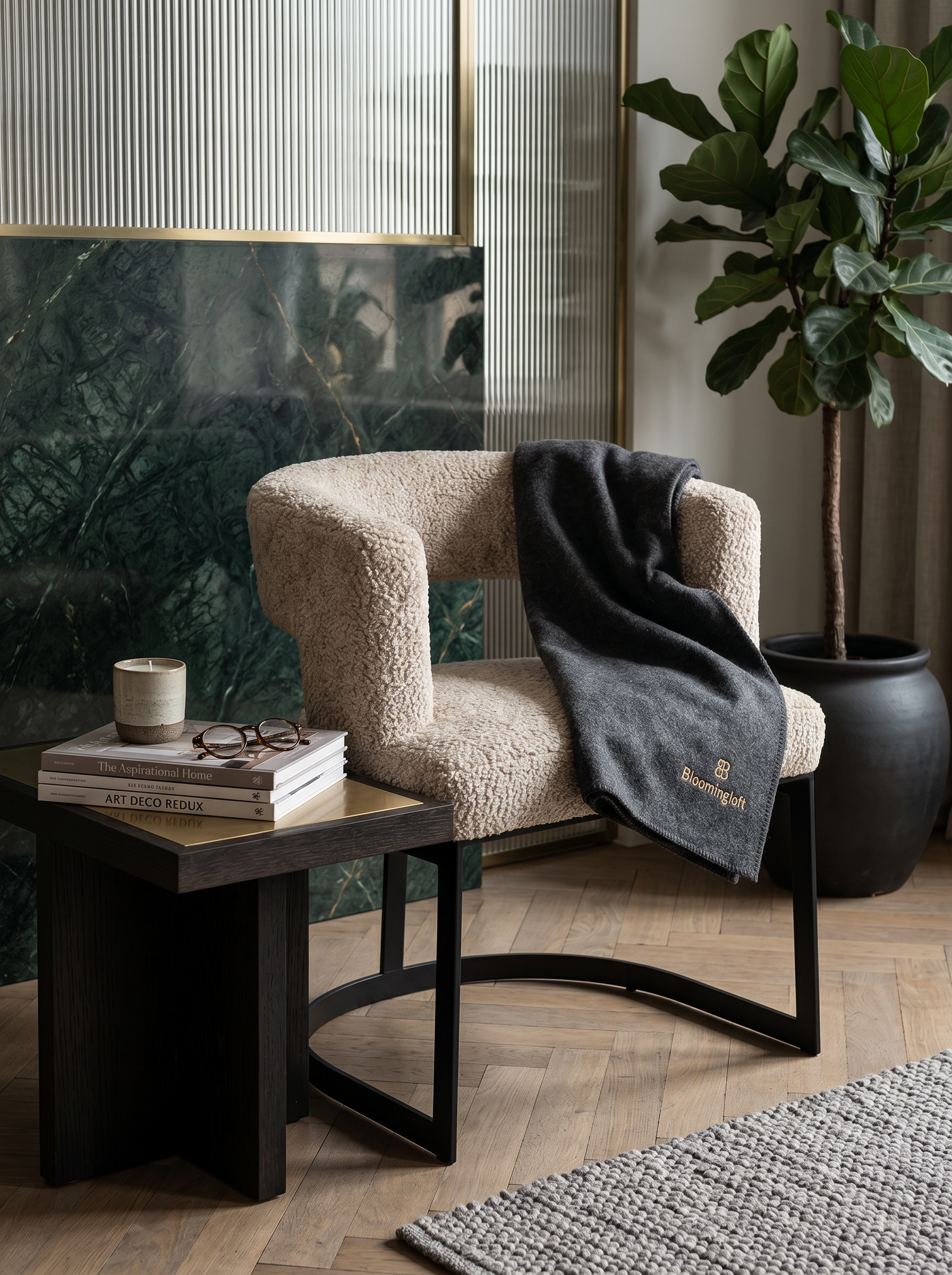 
Chaise design cantilever élégante « Ellis » - Superbe beige
