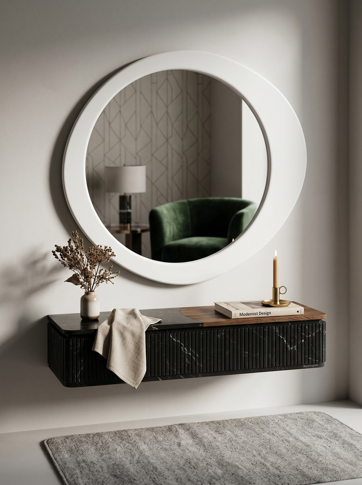 
Specchio da parete di design «Bloomstone»