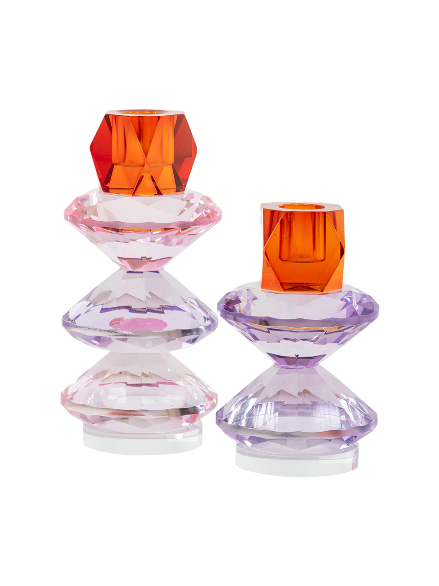 
Portacandele di design «Yalena», varie misure - 7.5 × 7.5 × 12 cm / Viola