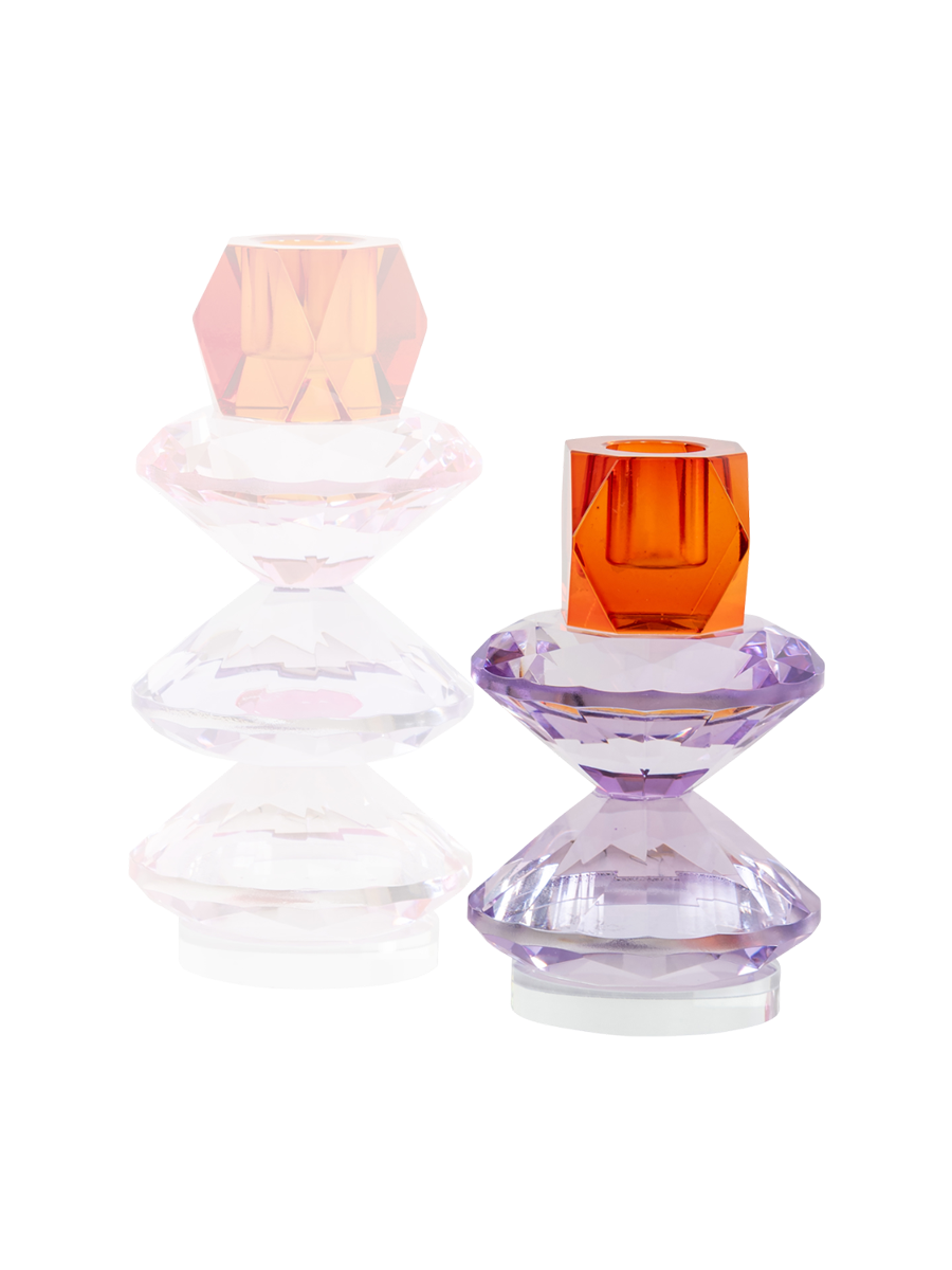 
Portacandele di design «Yalena», varie misure - 7.5 × 7.5 × 12 cm / Viola