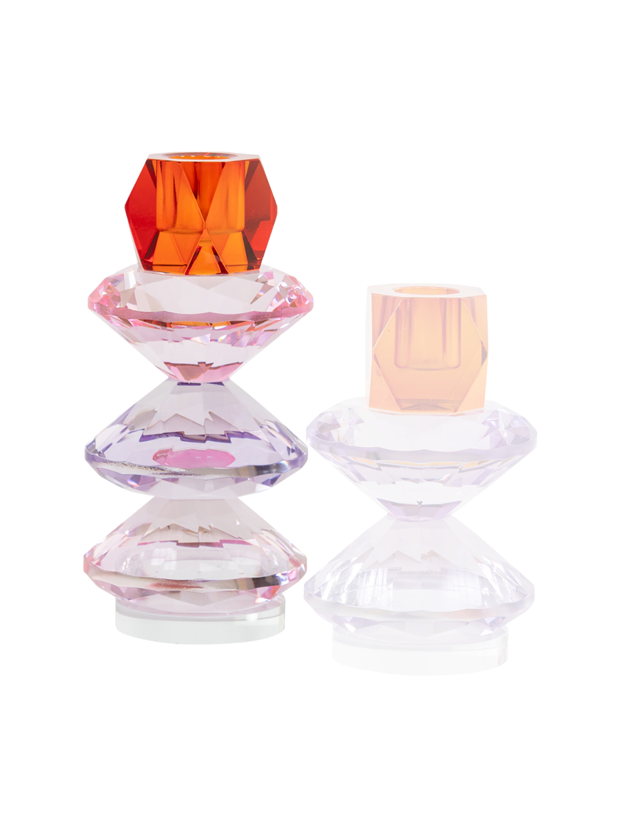 
Portacandele di design «Yalena», varie misure - 7 × 7 × 16 cm / Rosa