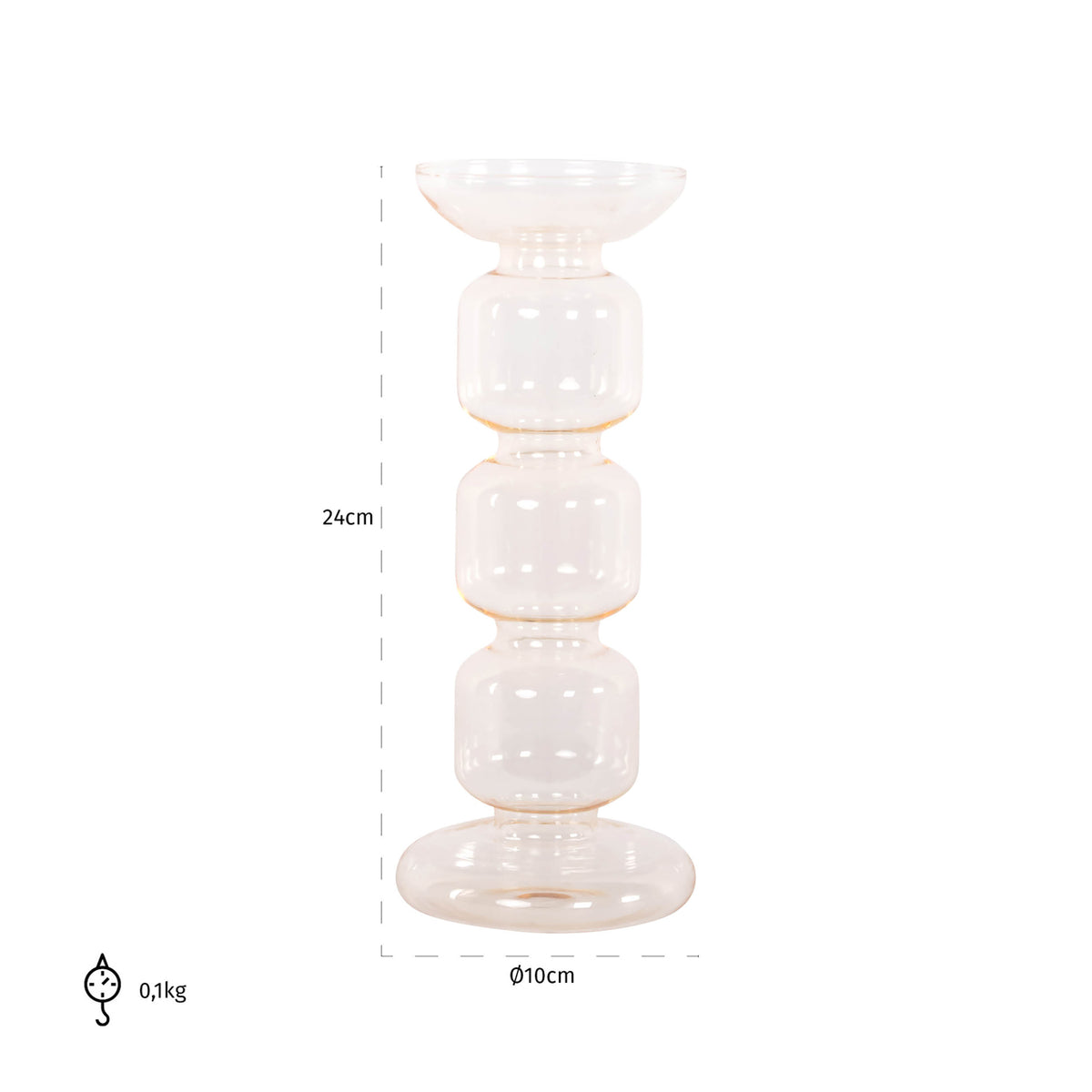 
Portacandele di design «Rabia», varie dimensioni - 10 × 10 × 24 cm