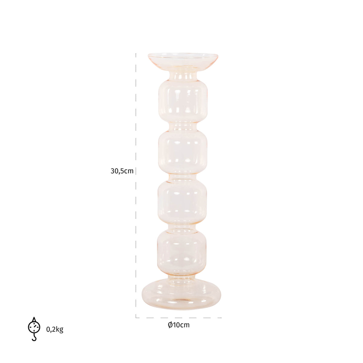 
Portacandele di design «Rabia», varie dimensioni - 10 × 10 × 30.5 cm