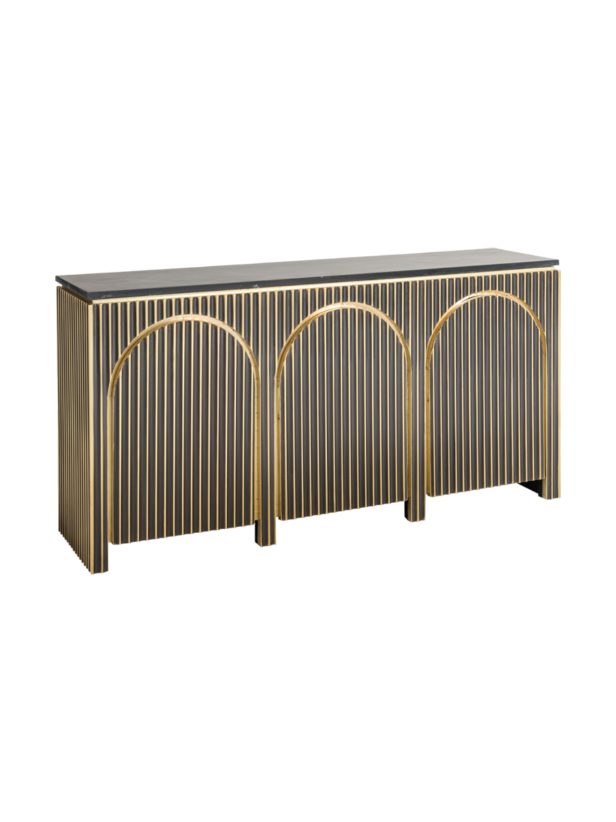 
Credenza di design “Les Arcs” con piano in marmo nero