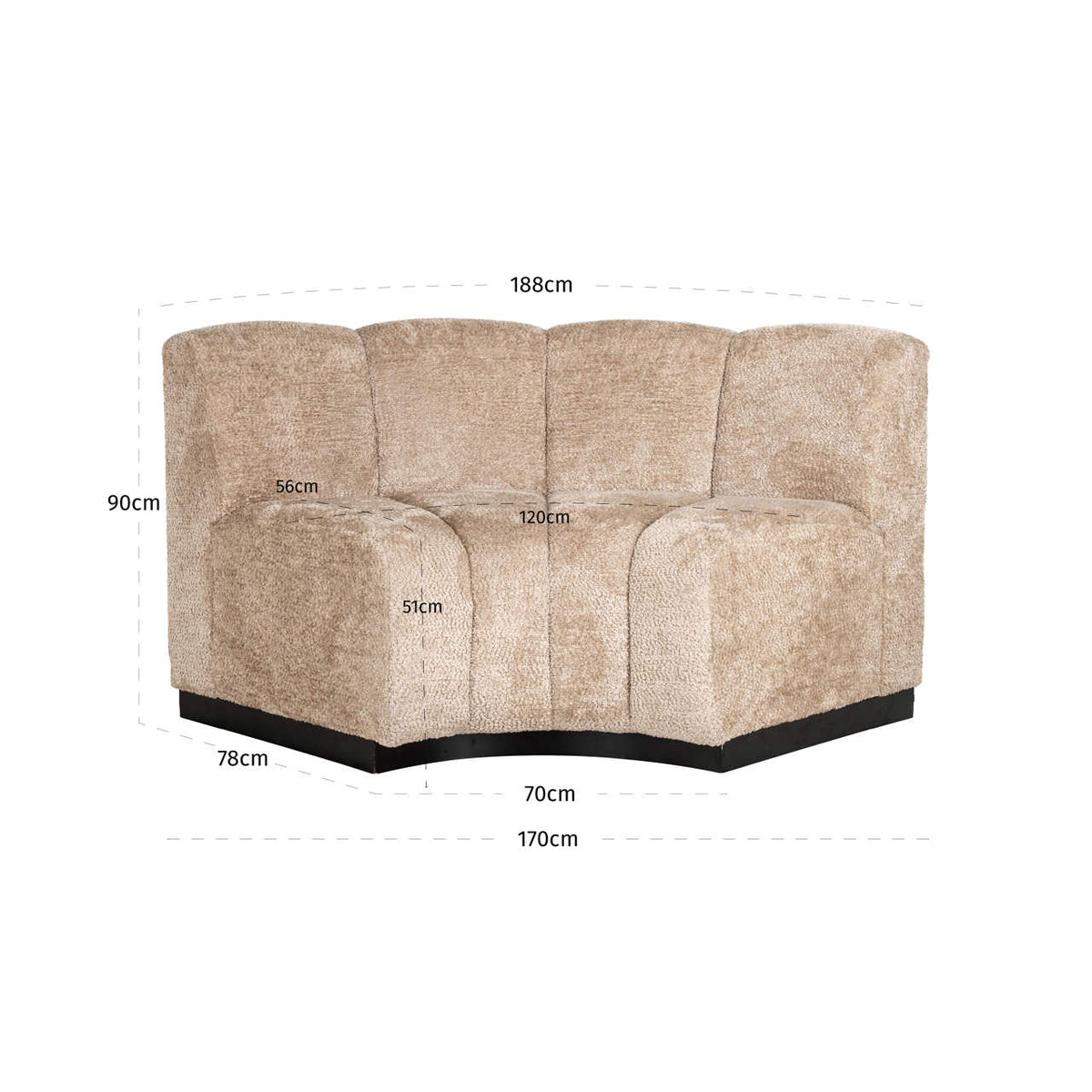 
Panca di design «Hillpark», varie dimensioni - 78 × 188 × 90 cm