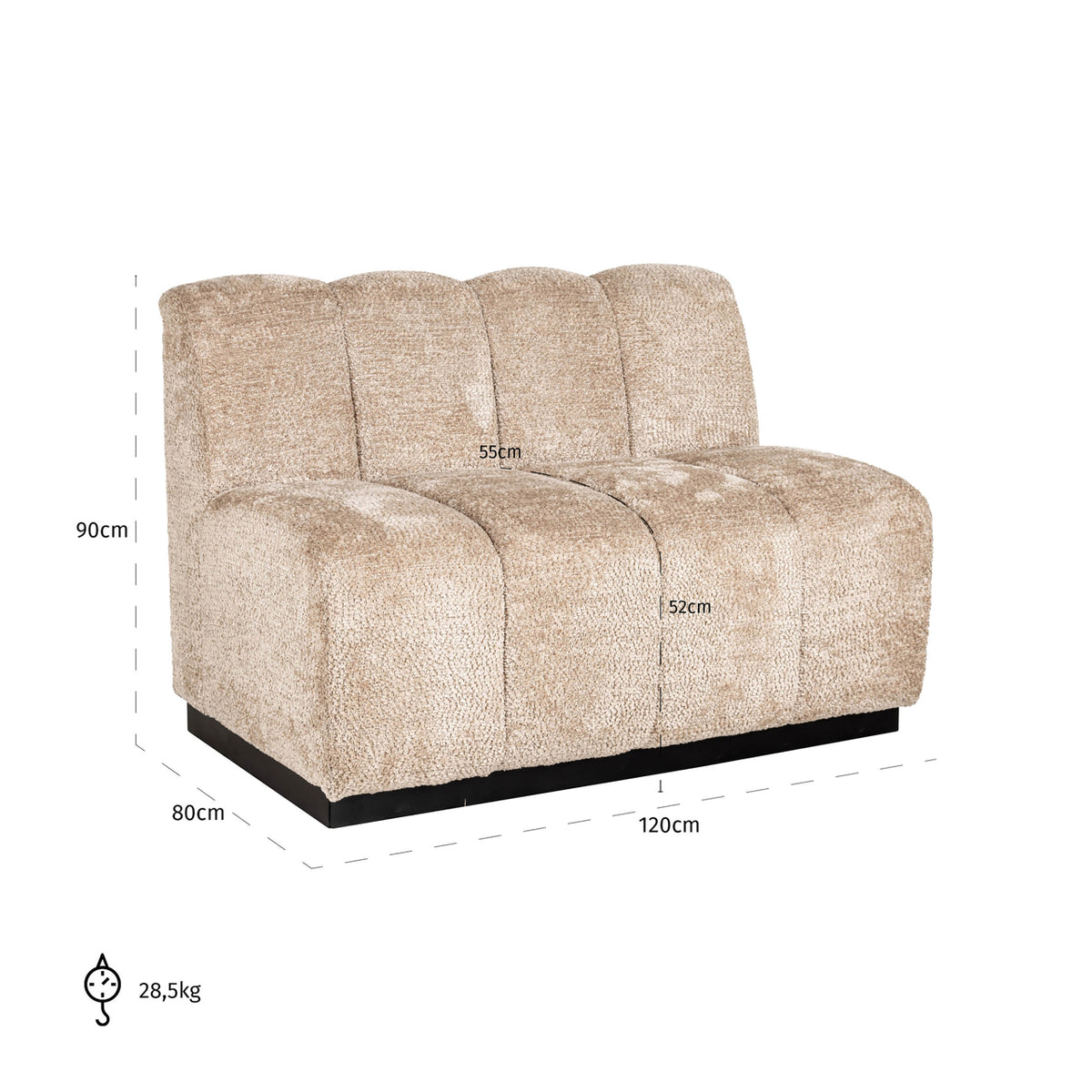 
Panca di design «Hillpark», varie dimensioni - 78 × 120 × 90 cm