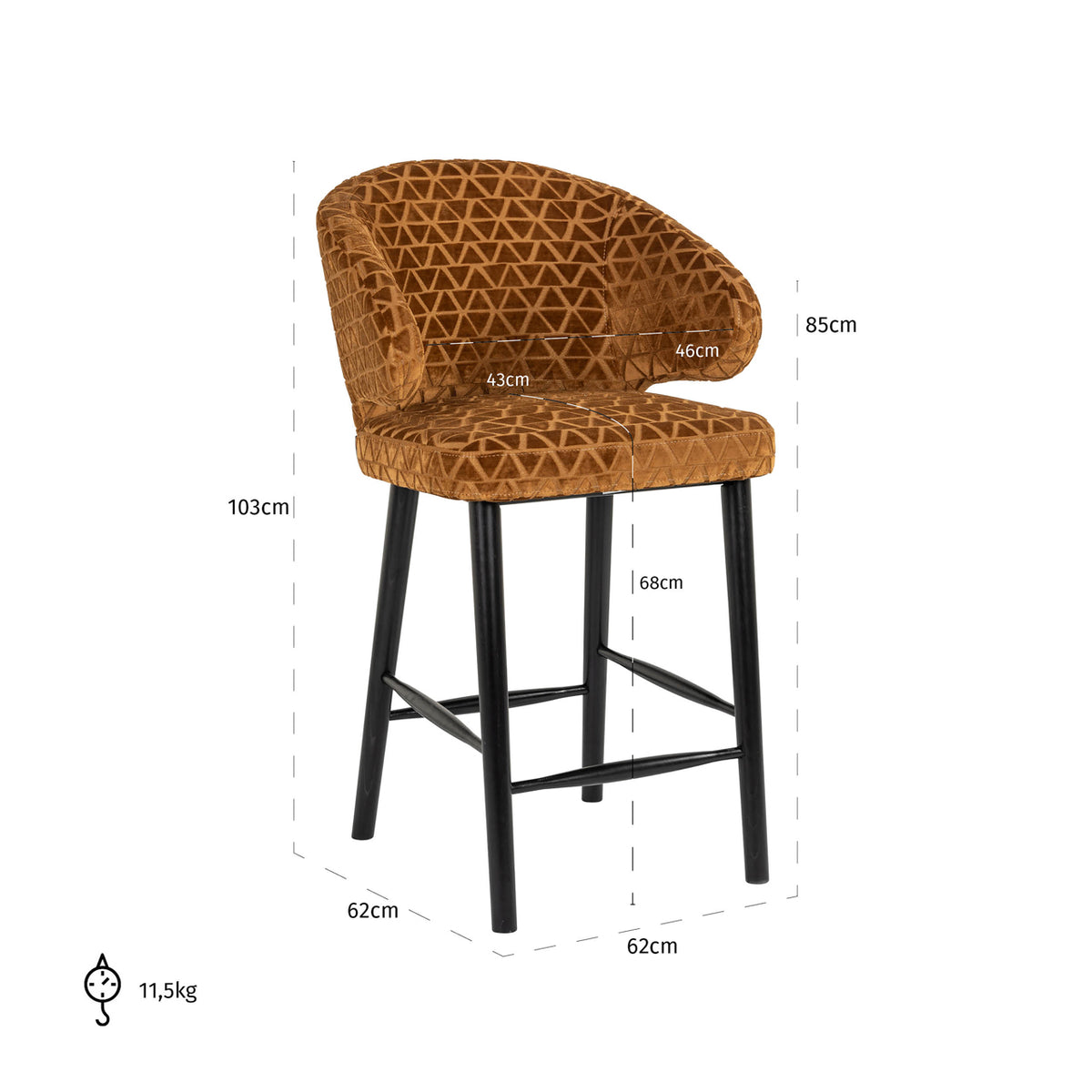 
Sgabello da bancone di design «Indigo»