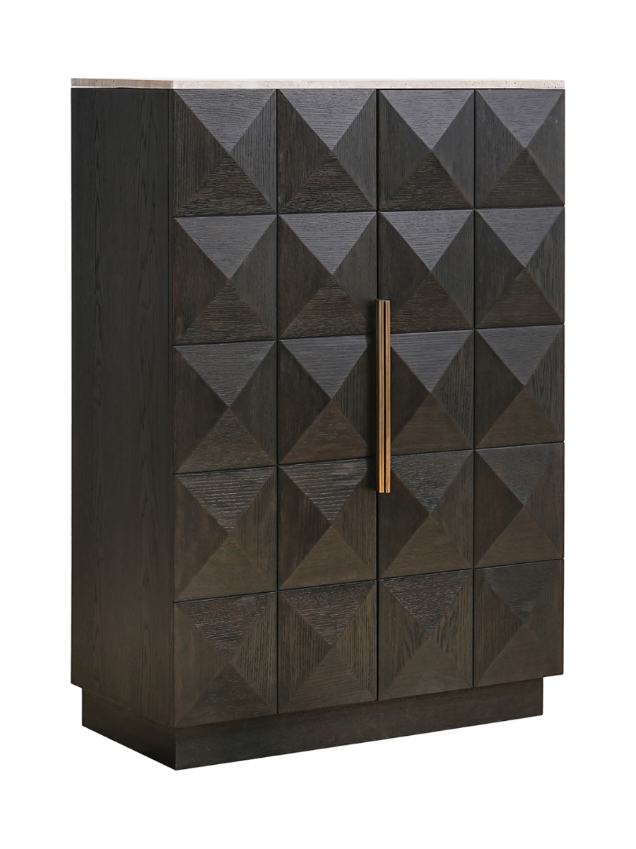 
"Claremont" Highboard with Marble Top, 2-door
