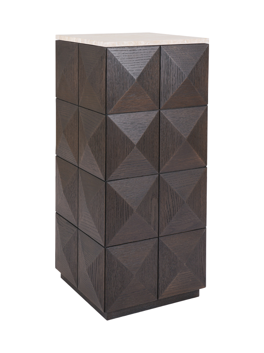 
Decorative Pedestal and Flower Stand "Claremont" with Marble Top