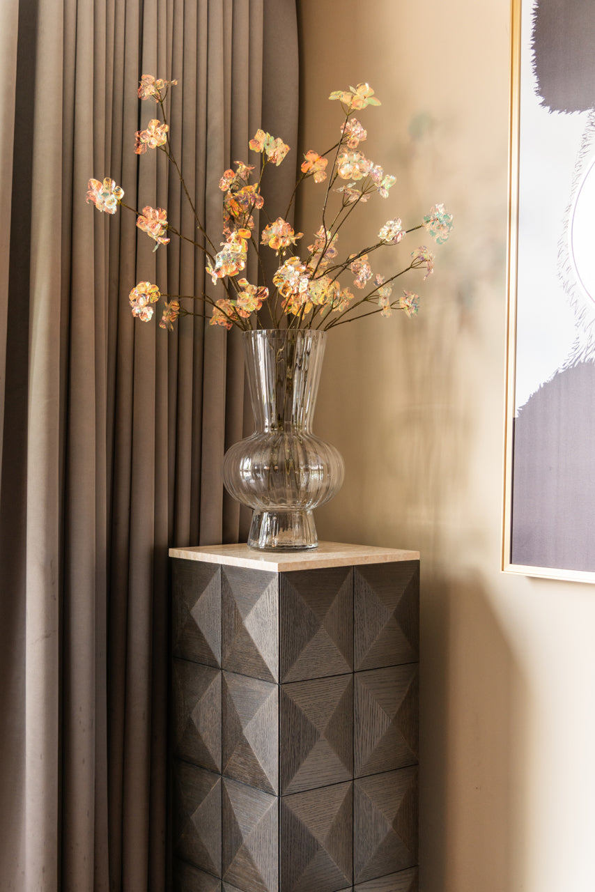 
Decorative Pedestal and Flower Stand "Claremont" with Marble Top