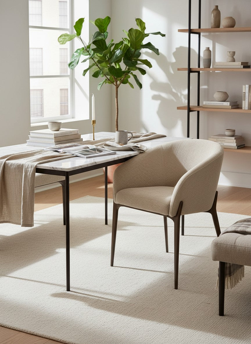 
High-Quality Designer Armchair "Kenzi" - Cement