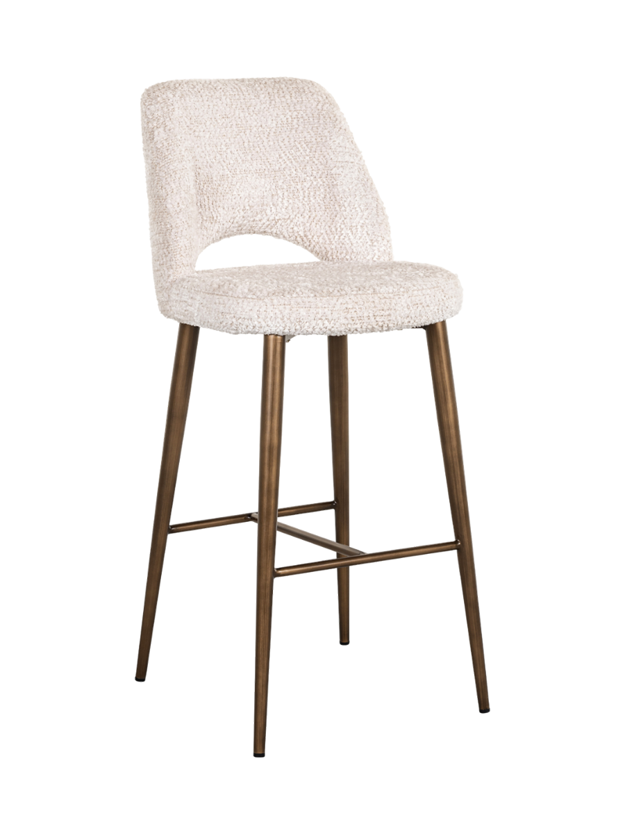 
Sedia da bar di design di alta qualità “Delphine” - Crema adorabile / 76 cm
