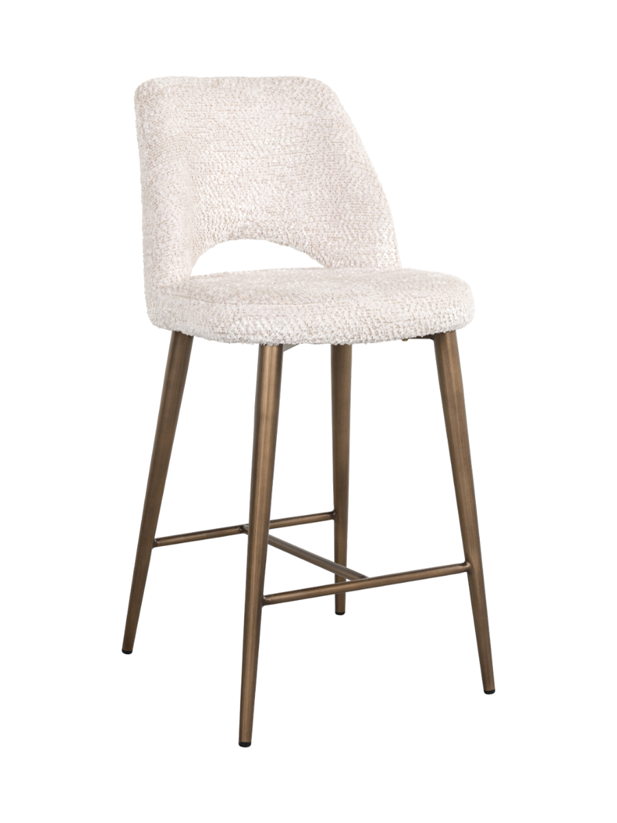 
Sedia da bar di design di alta qualità “Delphine” - Crema adorabile / 66.5 cm