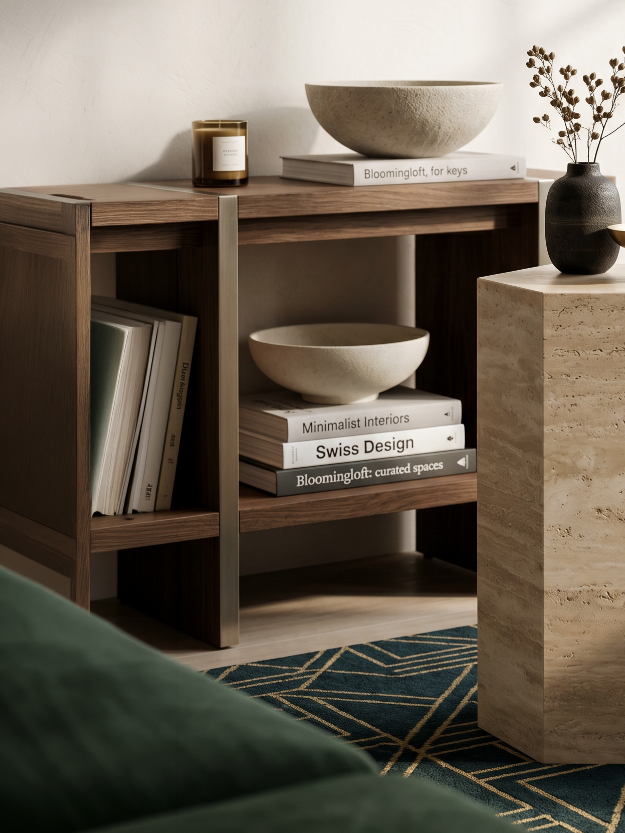 
Colonne décorative et florale design « Vespin » en travertin
