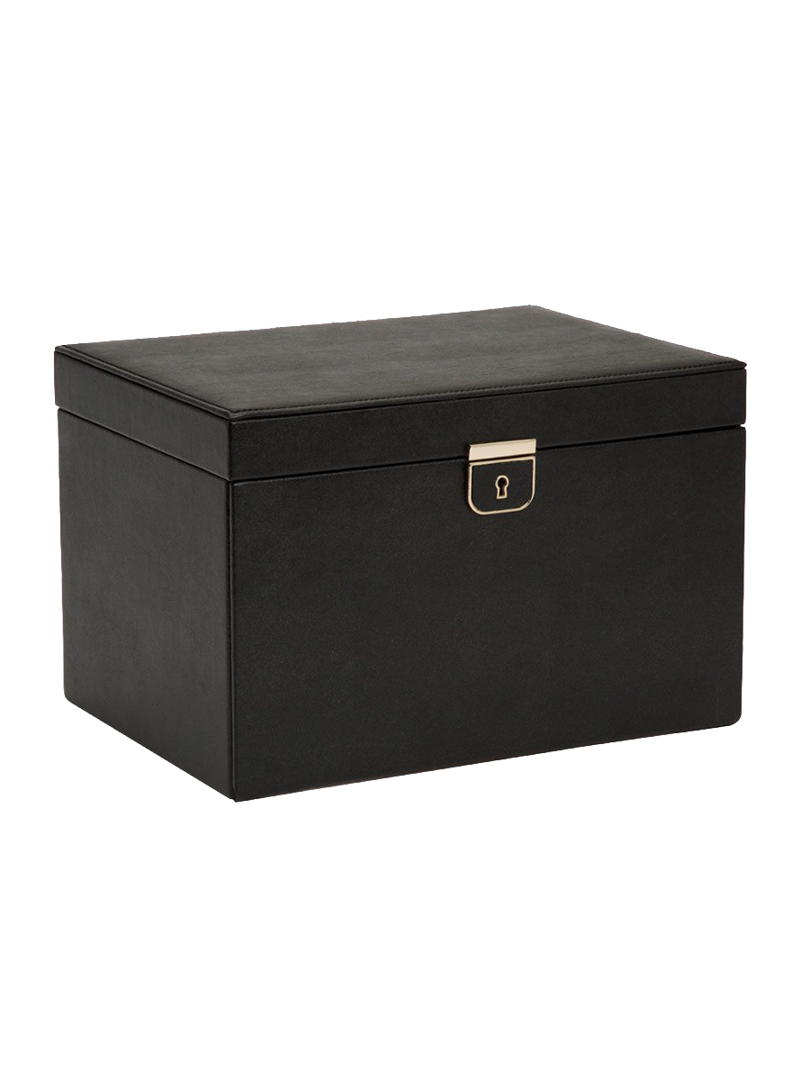 
Large Genuine Leather Jewelry Box "Palermo" - Black