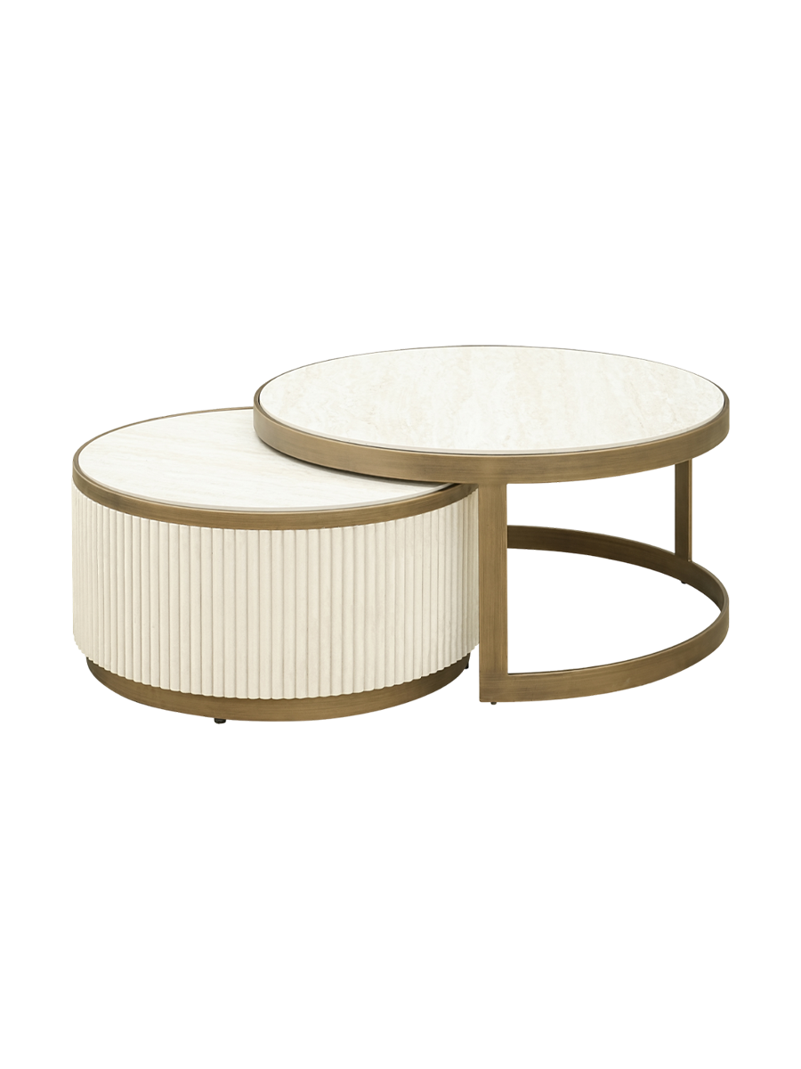 
Design Keramik Couchtisch Set „Tivoli“ , 2-teilig