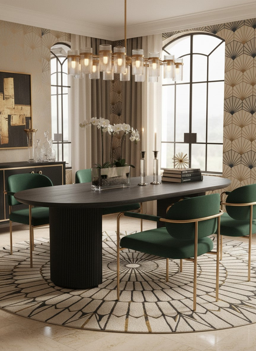 
Large Design Dining Table "Kingston", Various Sizes - 280 x 100 cm / Oak Dark Coffee