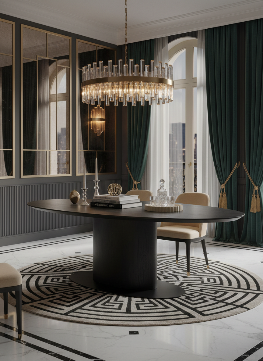 
Large Design Dining Table "Kingston", Various Sizes - 240 x 100 cm / Oak Dark Coffee