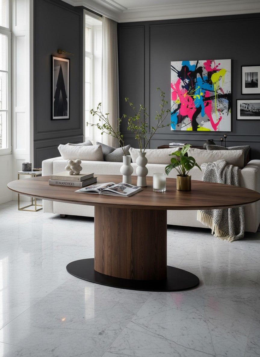
Large Design Dining Table "Kingston", Various Sizes - 210 x 105 cm / Oak Brown