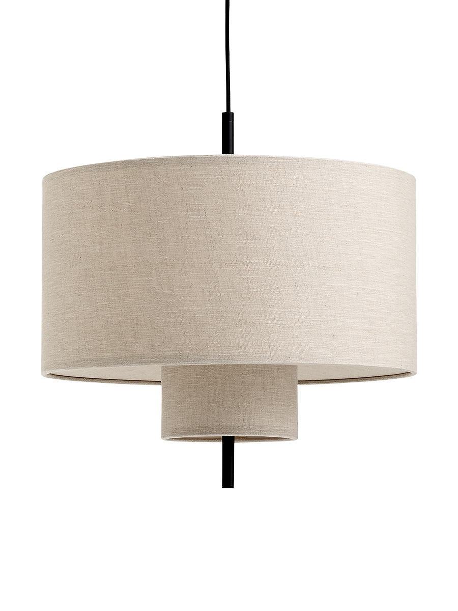 
Grande suspension design « Margin », différentes tailles - Abat-jour : Beige, Câble : Noir / Ø 50 cm