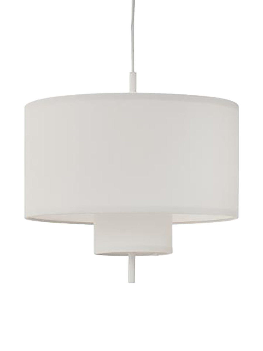 
Grande suspension design « Margin », différentes tailles - Abat-jour : blanc, câble : blanc / Ø 50 cm
