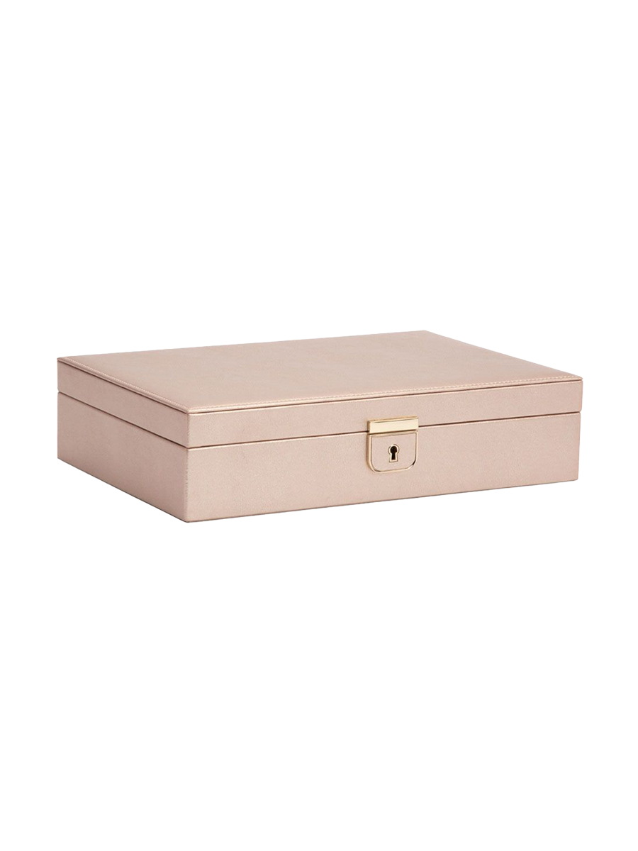
Genuine Leather Jewelry Box "Palermo" - Rose Gold / Small