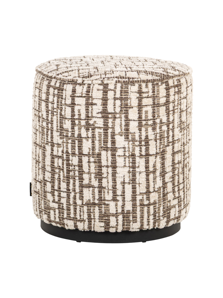 
Designer ottoman "Lexie", various sizes - Ø 45 cm / Cream