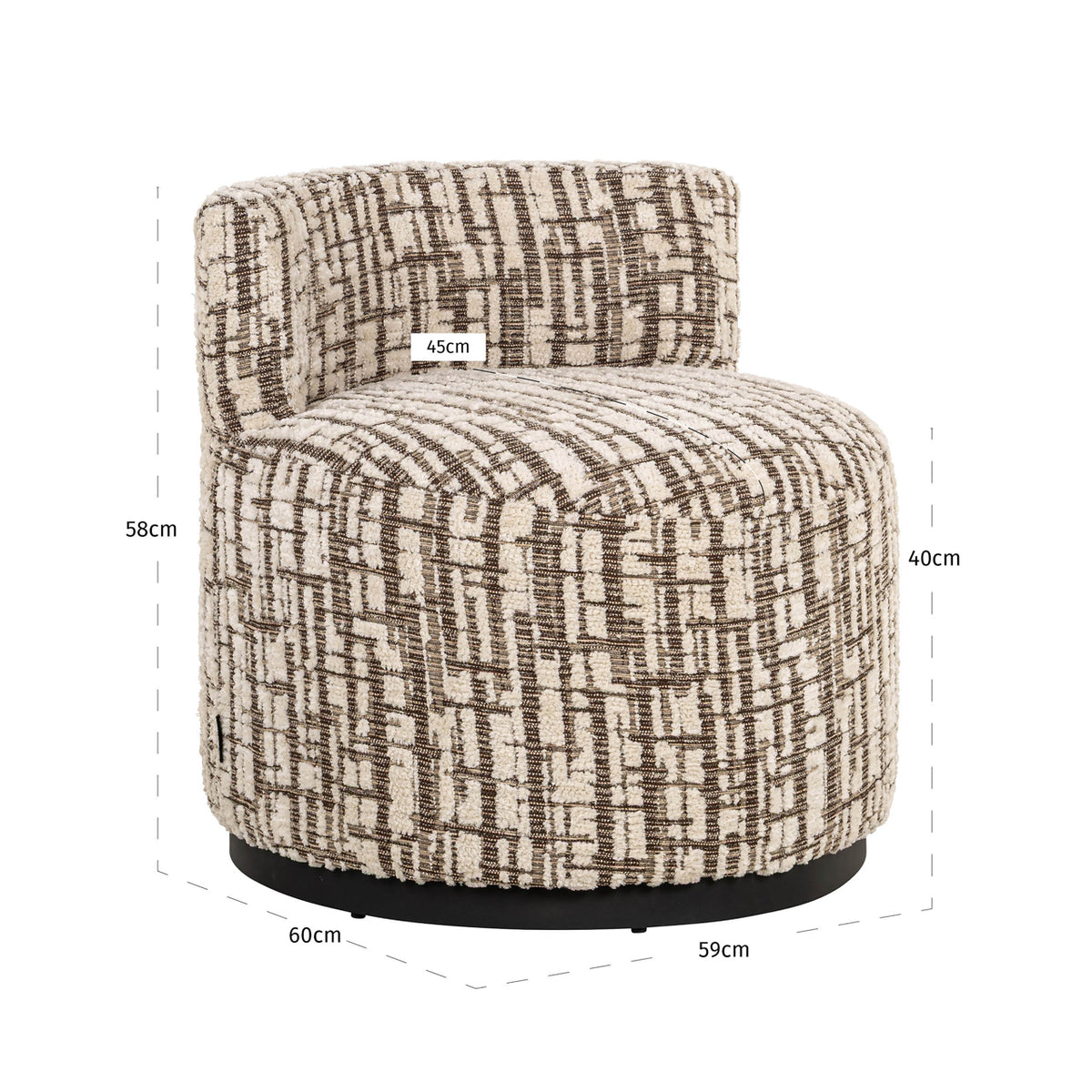 
Poltrona di design «Franny» - Crema