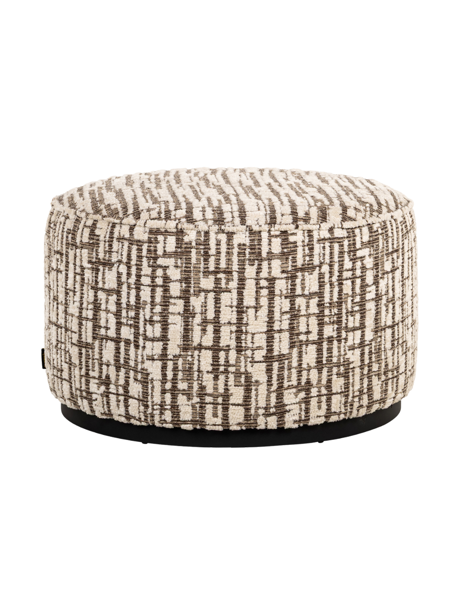 
Designer ottoman "Lexie", various sizes - Ø 70 cm / Cream