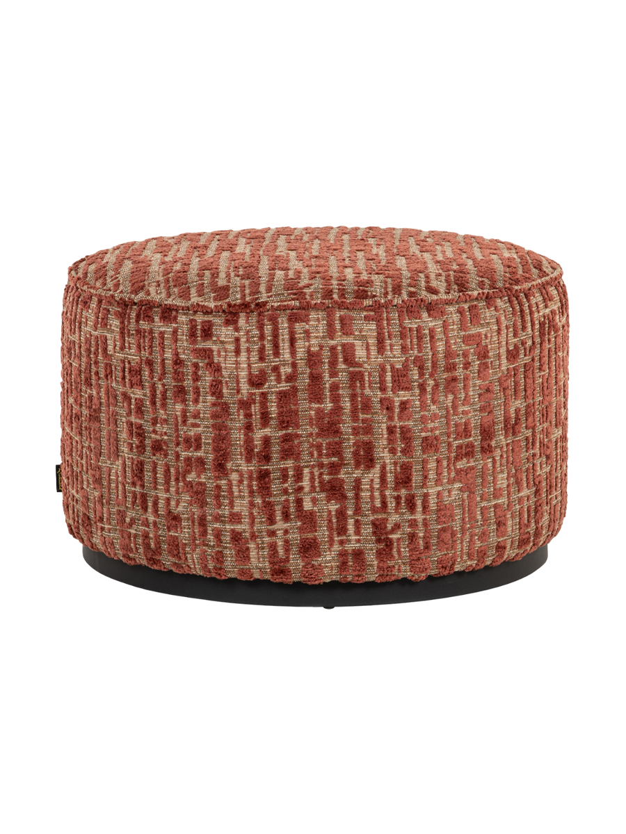 
Designer ottoman "Lexie", various sizes - Ø 70 cm / Earth