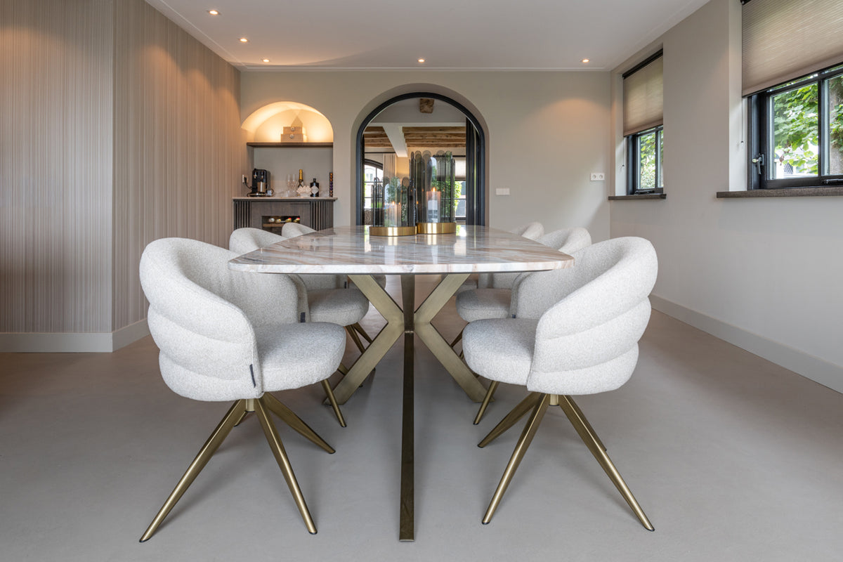 
Table à manger en marbre design « Bottega », différentes tailles - 220 x 100 cm