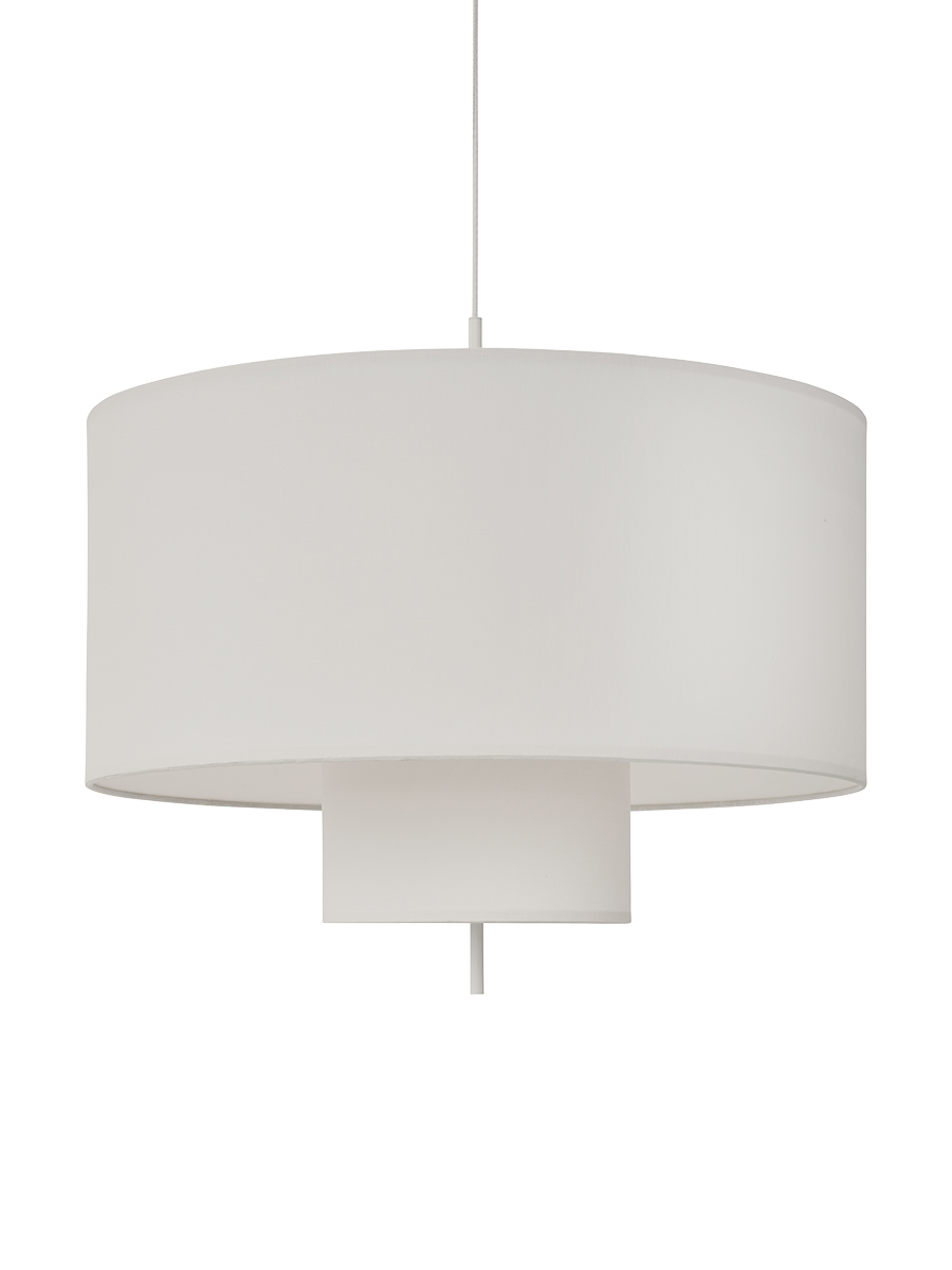 
Grande suspension design « Margin », différentes tailles - Abat-jour : blanc, câble : blanc / Ø 90 cm