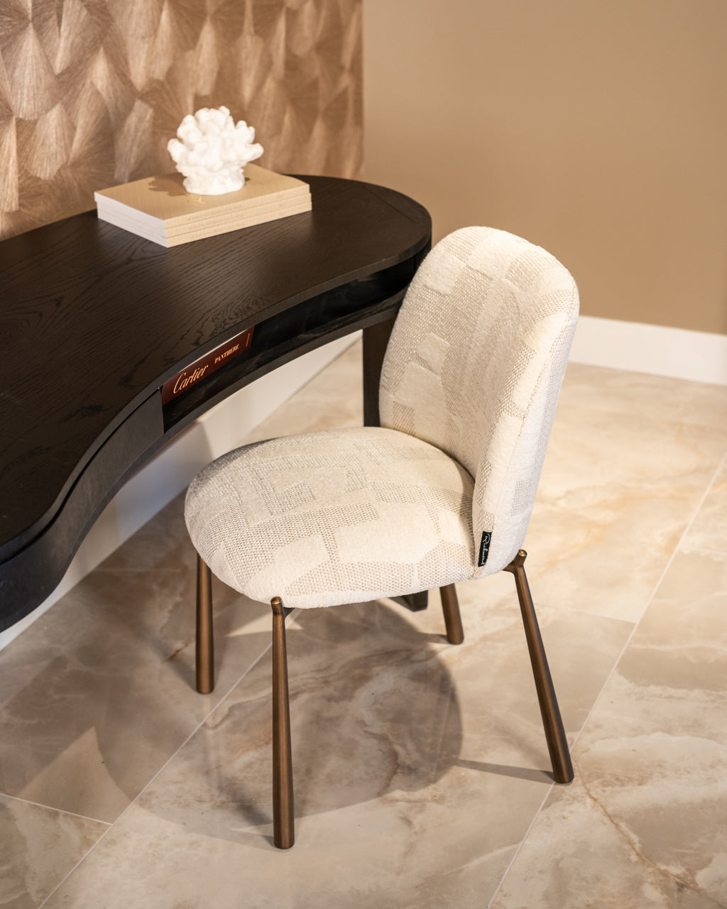 
Chaise de salle à manger design « Lana » - Graphique beige