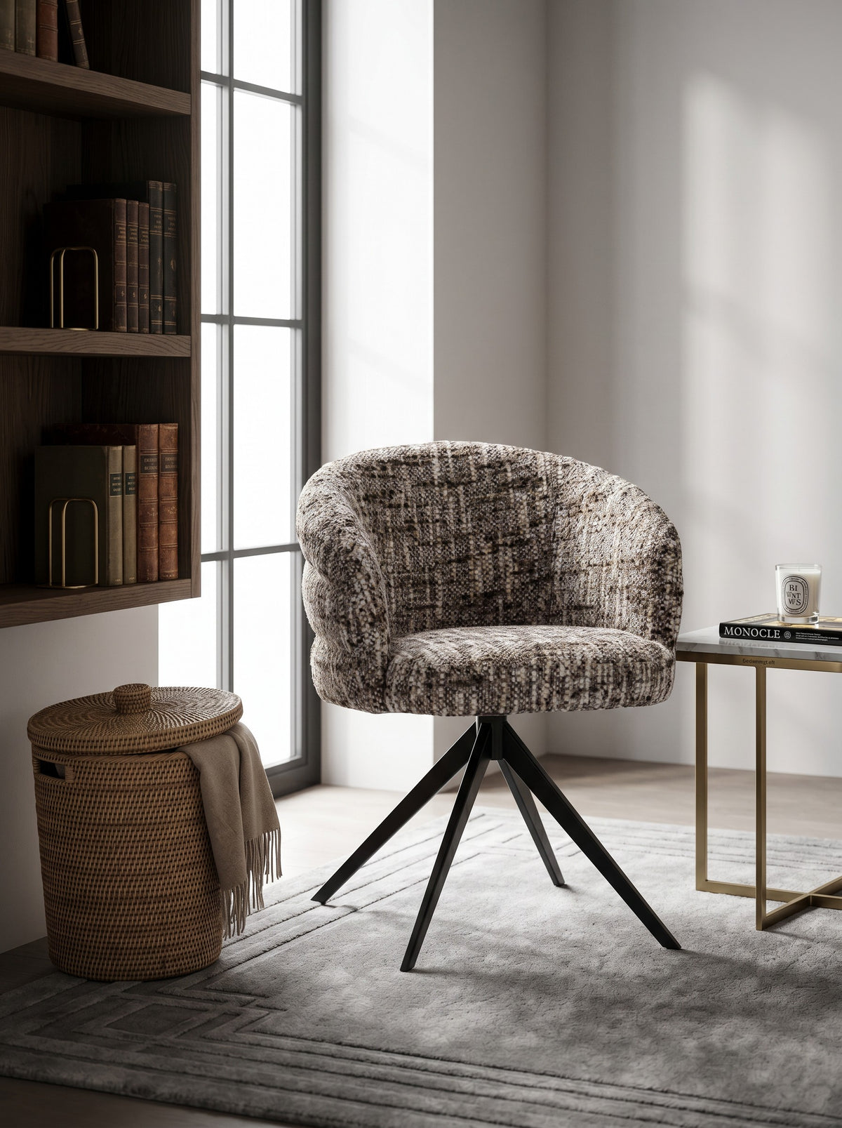 
Fauteuil pivotant design 360° « Serenity » - Omara brune