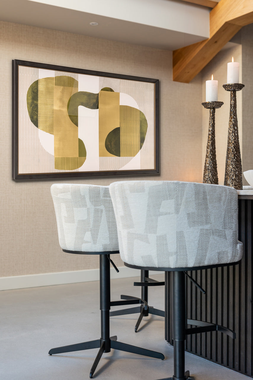 
Sgabello da bar girevole e regolabile in altezza di design «Cheyenne» - Grafica Beige
