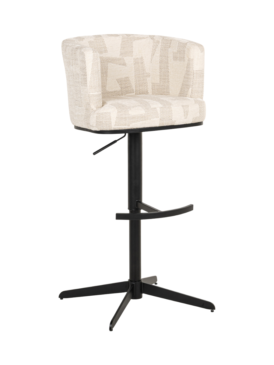
Sgabello da bar girevole e regolabile in altezza di design «Cheyenne» - Grafica Beige