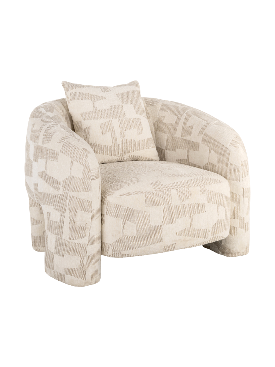 
Poltrona lounge di design «Tuscany» - Beige Graffic