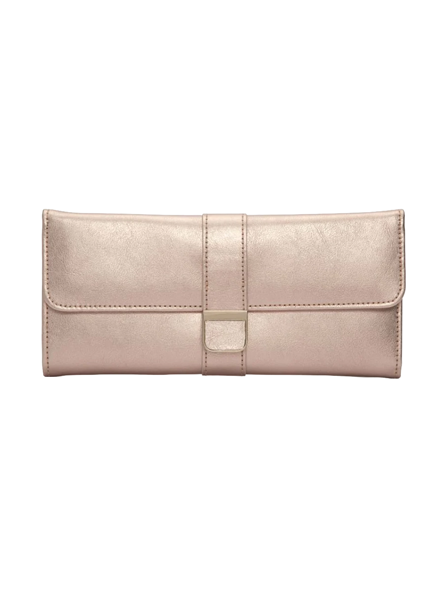 
Genuine Leather Jewelry Roll & Case "Palermo" - Rose Gold